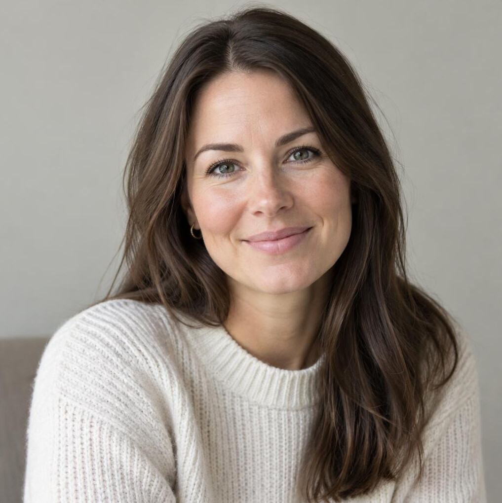 Portrait of a young woman with warm smile